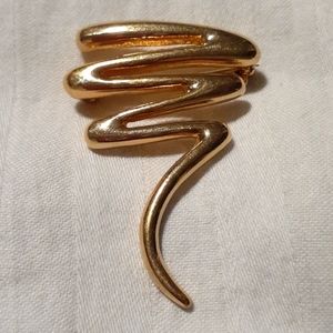 Gold abstract PCI vtg brooch